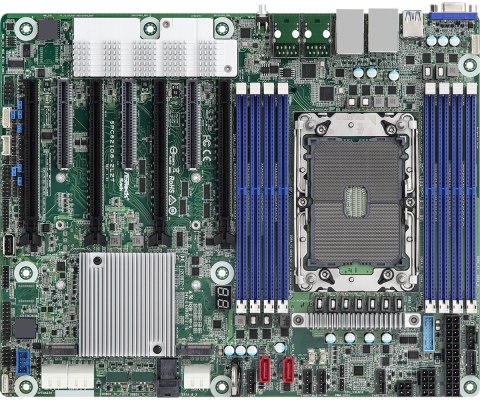 Płyta główna ASRock SPC621D8 1x LGA4189 Intel Xeon Scalable 3gen C621A (8xDIMM, SATA, 2xM.2, 2x1GbE, IPMI)