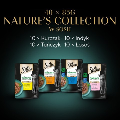 SHEBA Nature's mix smaków w sosie saszetki dla kota40x85g