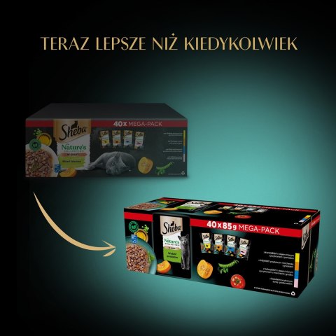 SHEBA Nature's mix smaków w sosie saszetki dla kota40x85g