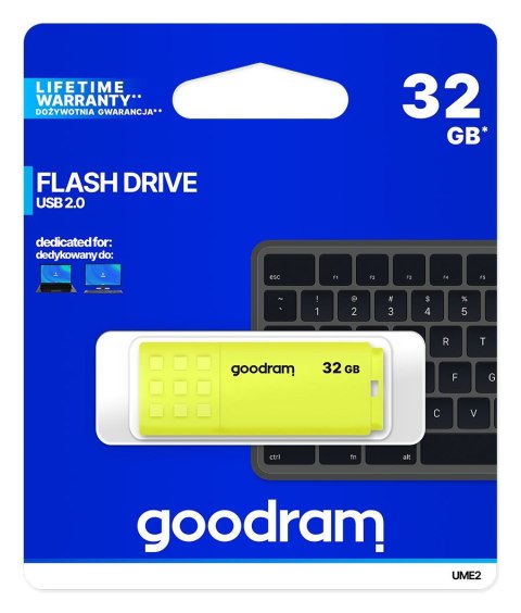 Pendrive GoodRam UME2 UME2-0320Y0R11 (32GB; USB 2.0; kolor żółty)