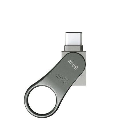 Pendrive Silicon Power Mobile C80 64GB Dual USB 3.1/Type-C Silver (SP064GBUC3C80V1S)