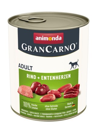 ANIMONDA Grancarno Adult wołowina i kacze serca - mokra karma dla psa - 400g