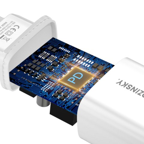 Ładowarka sieciowa 20W USB-C 100-240V biała