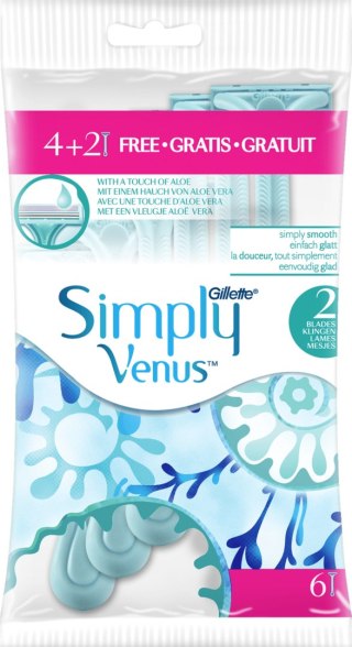 Gillette Venus Jednorazowa maszynka do golenia Simply Venus 6 sztuk