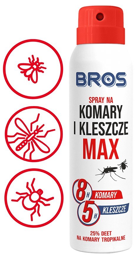 BROS - spray na komary i kleszcze MAX 90ml - 1 szt.