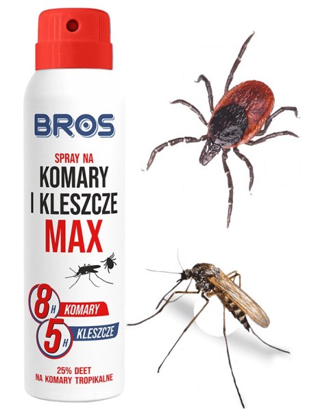 BROS - spray na komary i kleszcze MAX 90ml - 1 szt.