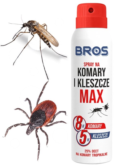 BROS - spray na komary i kleszcze MAX 90ml - 1 szt.