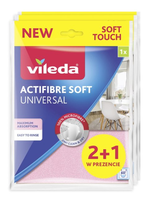 Ściereczka Vileda ACTIFIBRE Soft Universal zestaw 2+1