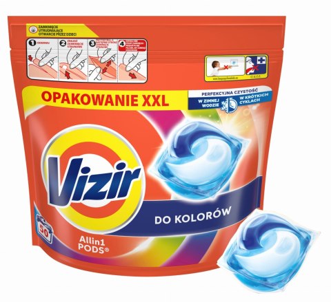 VIZIR Kapsułki Do Prania All In 1 PODS Do Koloru 50 szt.