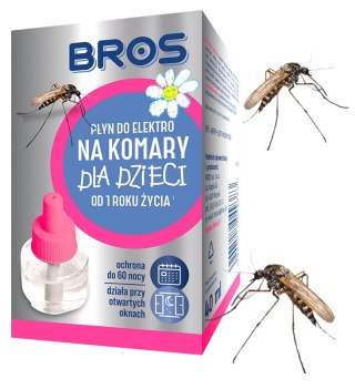 BROS - płyn do elektro na komary dla dzieci od 1 roku życia - 60 nocy