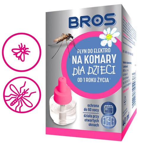 BROS - płyn do elektro na komary dla dzieci od 1 roku życia - 60 nocy