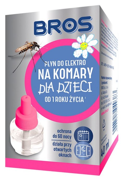 Zestaw BROS - elektro + 2x płyn na komary dla dzieci od 1 roku życia - 60 nocy