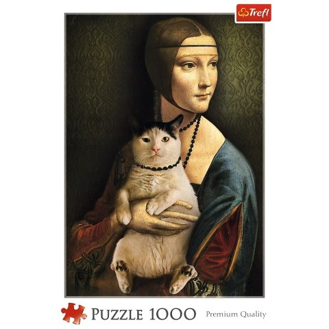 Puzzle 1000 elementów Dama z kotem