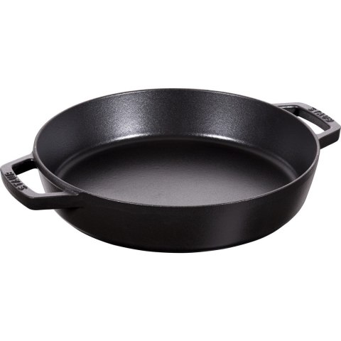 Staub - Patelnia żeliwna z dwoma uchwytami 26 cm, czarny