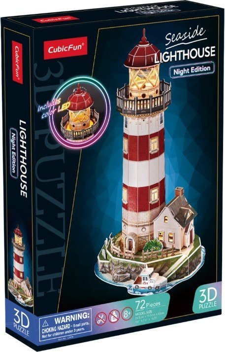 Puzzle 3D 72 elementy Latarnia wersja nocna