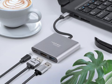 NATEC MULTI PORT FOWLER MINI (USB-C PD, USB 3.0, HDMI 4K) NMP-1607