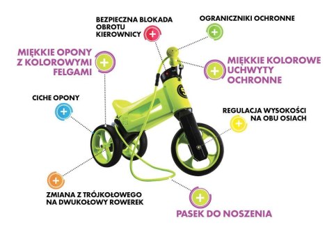 Rowerek biegowy Funny Wheels Rider Aqua