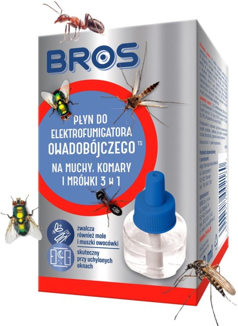 BROS - płyn do elektro na muchy, komary i mrówki 20 dni x 24 h