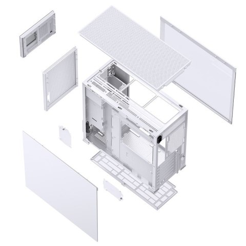 Jonsbo D41 MESH Screen ATX Gehäuse, Tempered Glass - weiß