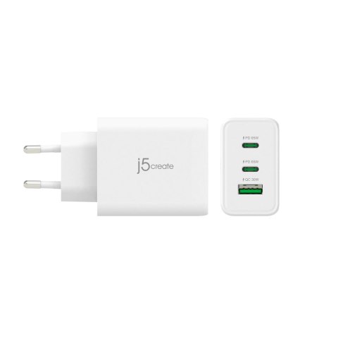 65W GAN USB-C 3-PORT CHARGER/EU WHITE