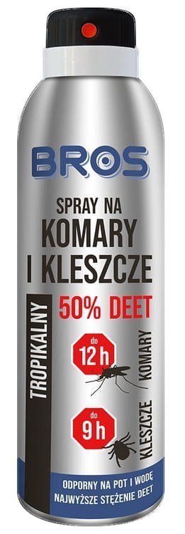 BROS - spray na komary i kleszcze 50% DEET 90ml - 1 szt.