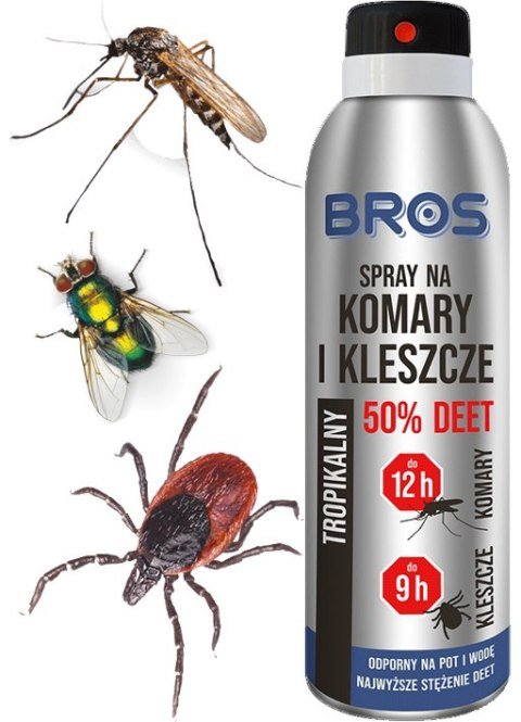 BROS - spray na komary i kleszcze 50% DEET 90ml - 1 szt.