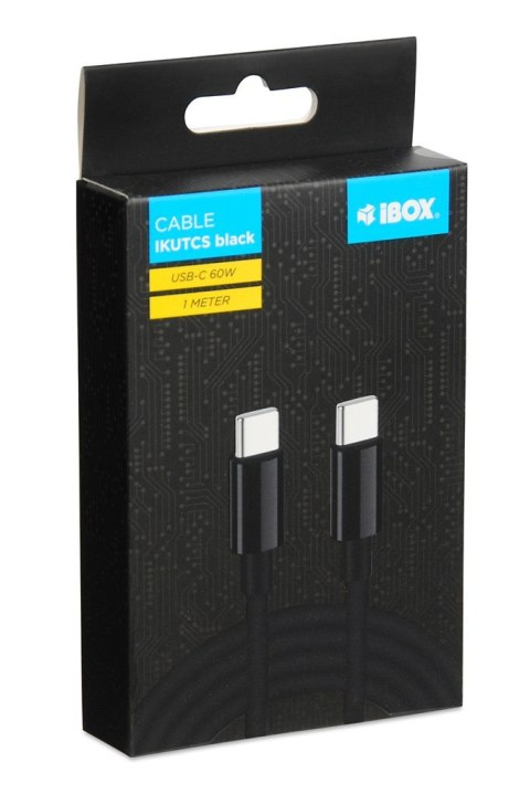 IBOX KABEL IKUTCS1B USB-C 60W SILICON 1M BLACK