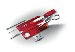 Zestaw Victorinox Karta SwissCard Lite z diodą , transparentny czerwony