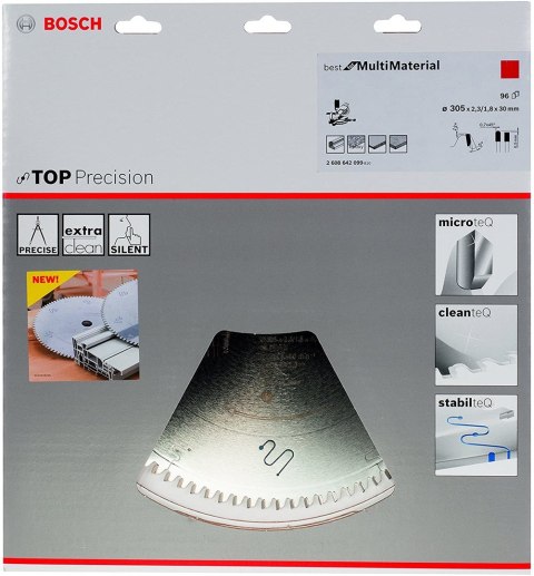 BOSCH PIŁA TARCZOWA MULTIMATERIAL TOP PRECISION 305x30mm 96-ZĘBÓW