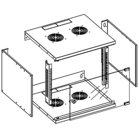 TECHLY SZAFKA WISZĄCA ECO 19 6U/320MM ZMONTOWANA C