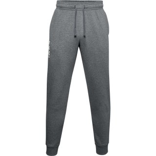 Spodnie męskie Under Armour Rival Fleece 3Logo Jogger ciemnoszare 1357131 012