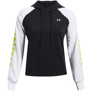 Bluza damska Under Armour Rival Fleece CB Hoodie czarno-biała 1365861 002