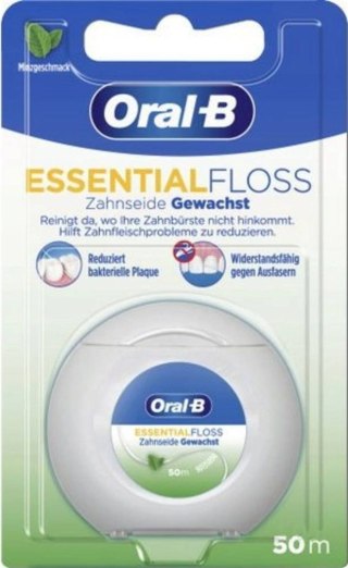 Oral-B Essential Floss Nić Dentystyczna Miętowa Woskowana 50 m