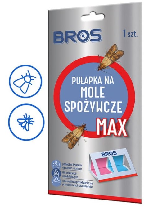 BROS - pułapka na mole spożywcze MAX - na samce i samice - 10 szt.