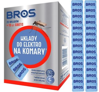 BROS - wkłady do elektro na komary 20szt + 10 wkładów GRATIS