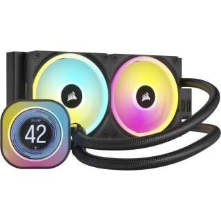 Corsair iCUE LINK H100i RGB LCD Kompletne chłodzenie wodne - 240 mm, czarny