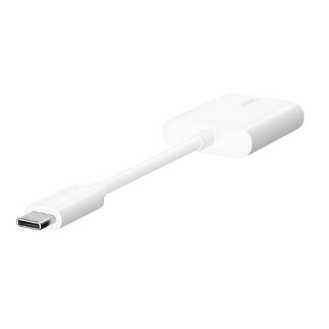 BELKIN ADAPTER DUAL USB-C AUDIO + CHARGE BIAŁY