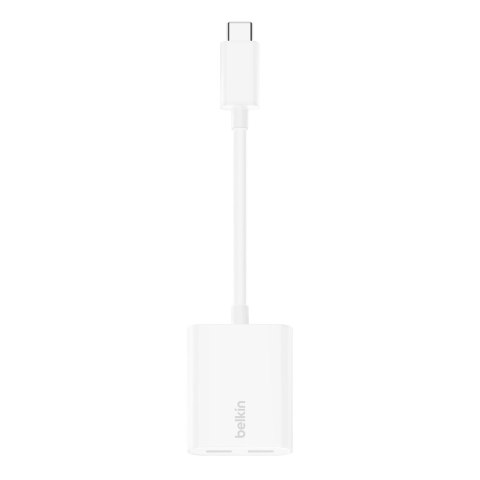 BELKIN ADAPTER DUAL USB-C AUDIO + CHARGE BIAŁY