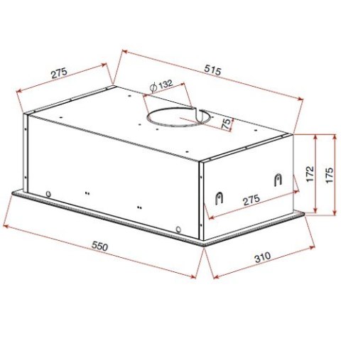 Okap podszafkowy TEKA GFG2 GLASS BLACK (334 m3/h; 550mm; kolor czarny)