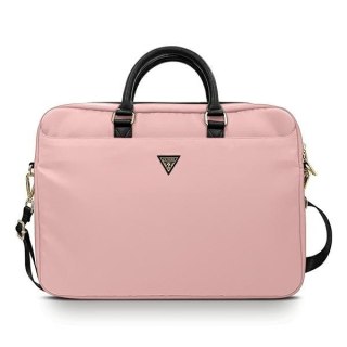 Torba na laptopa GUESS Nylon Triangle Logo GUE001008 (maks.16"/Różowy)