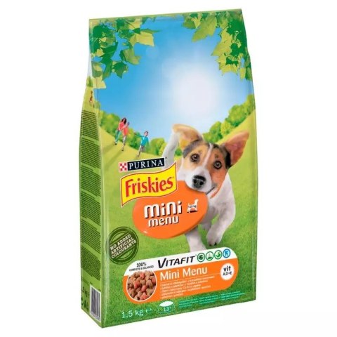 FRISKIES Mini Menu Kurczak z warzywami - sucha karma dla psa - 1,5 kg