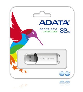 Pendrive ADATA C906 AC906-32G-RWH (32GB; USB 2.0; kolor biały)