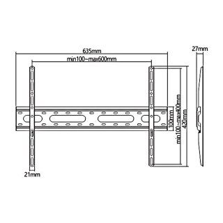 MACLEAN UCHWYT EKONOMICZNY TV 31-70" 45KG MC-939