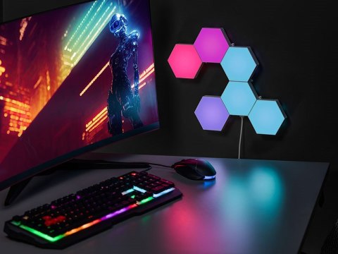 Sześciokątne lampy RGB Tracer Ambience - Smart Hexagon