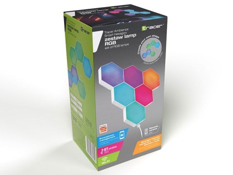 Sześciokątne lampy RGB Tracer Ambience - Smart Hexagon