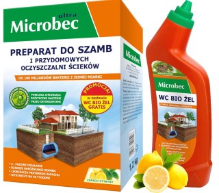 BROS - Microbec ULTRA 1kg zapach cytryny - preparat do szamb