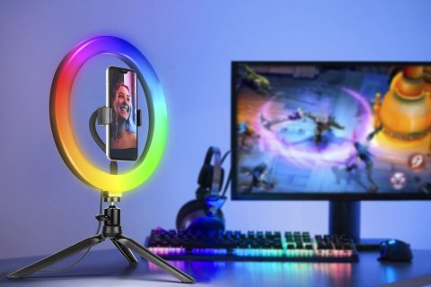 Lampa Tracer RGB Ring ze statywem