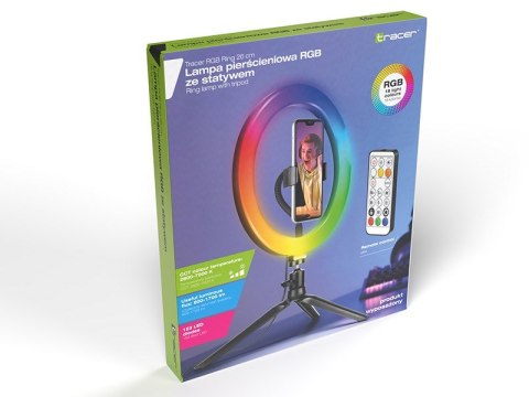 Lampa Tracer RGB Ring ze statywem