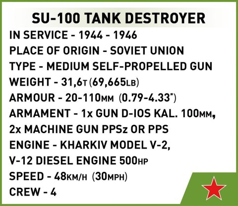 Klocki SU-100 Średnie działo samobieżne