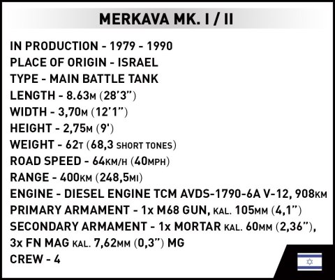 Klocki Merkava Mk. 1/2